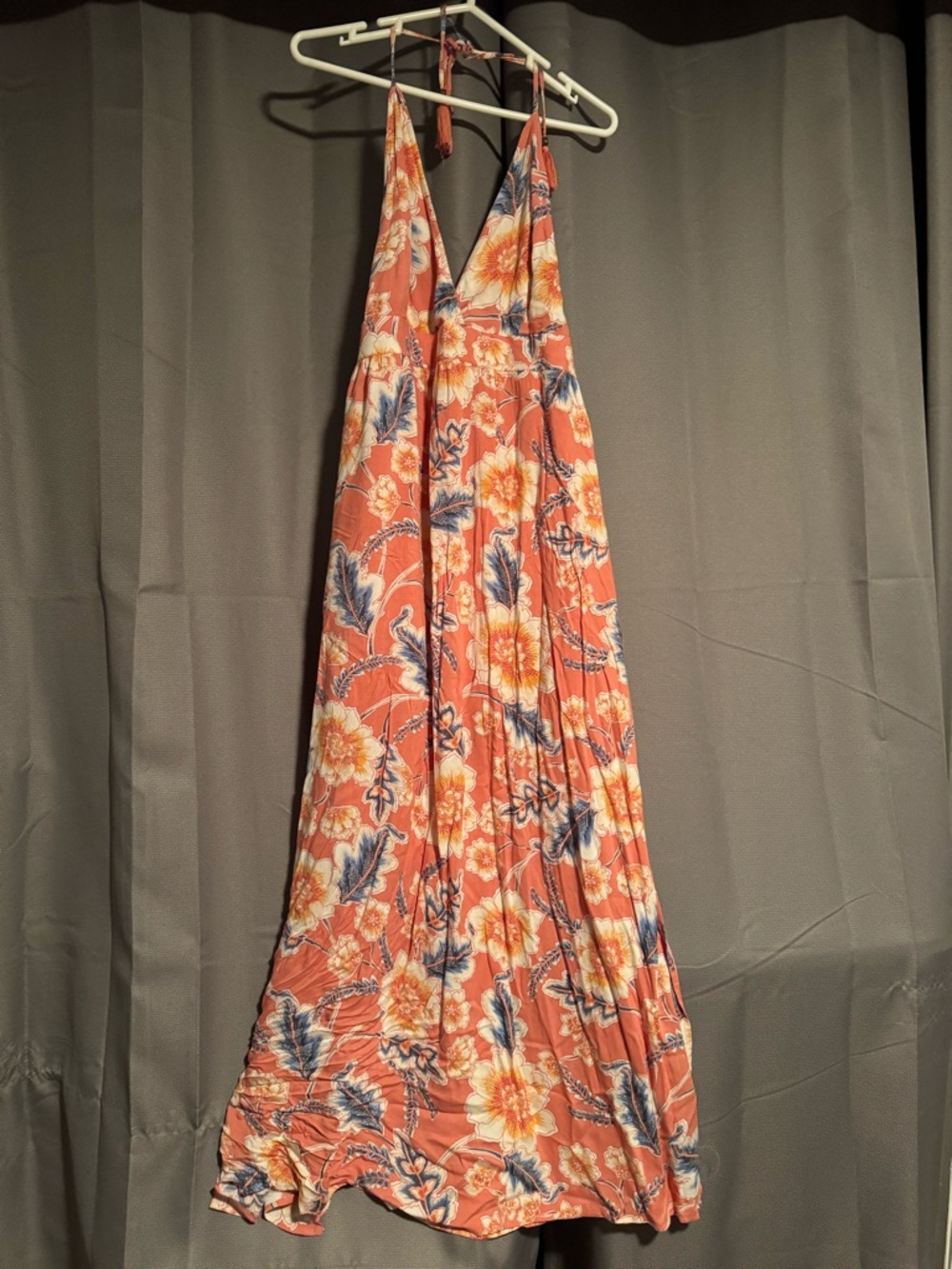 O'Neill Coral Floral Halter Maxi Dress
